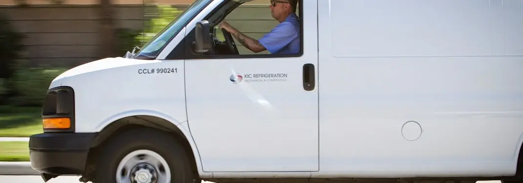 KIC Refrigeration service vehicle serving Union Grove area